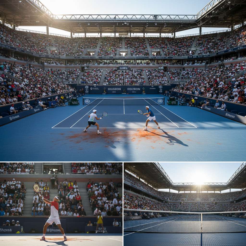 Tennisplatz beim Finale 2023