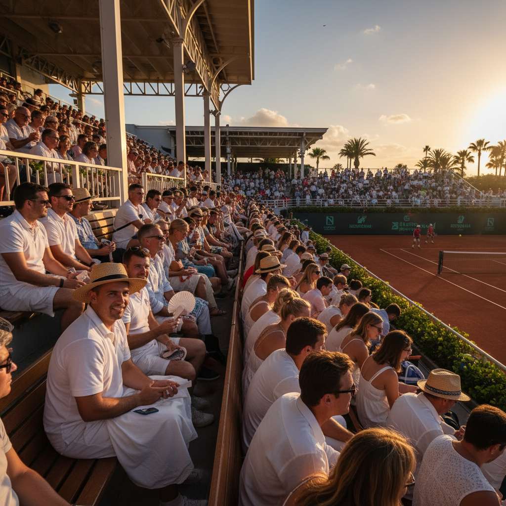 Sommerabend mit Tennisfans