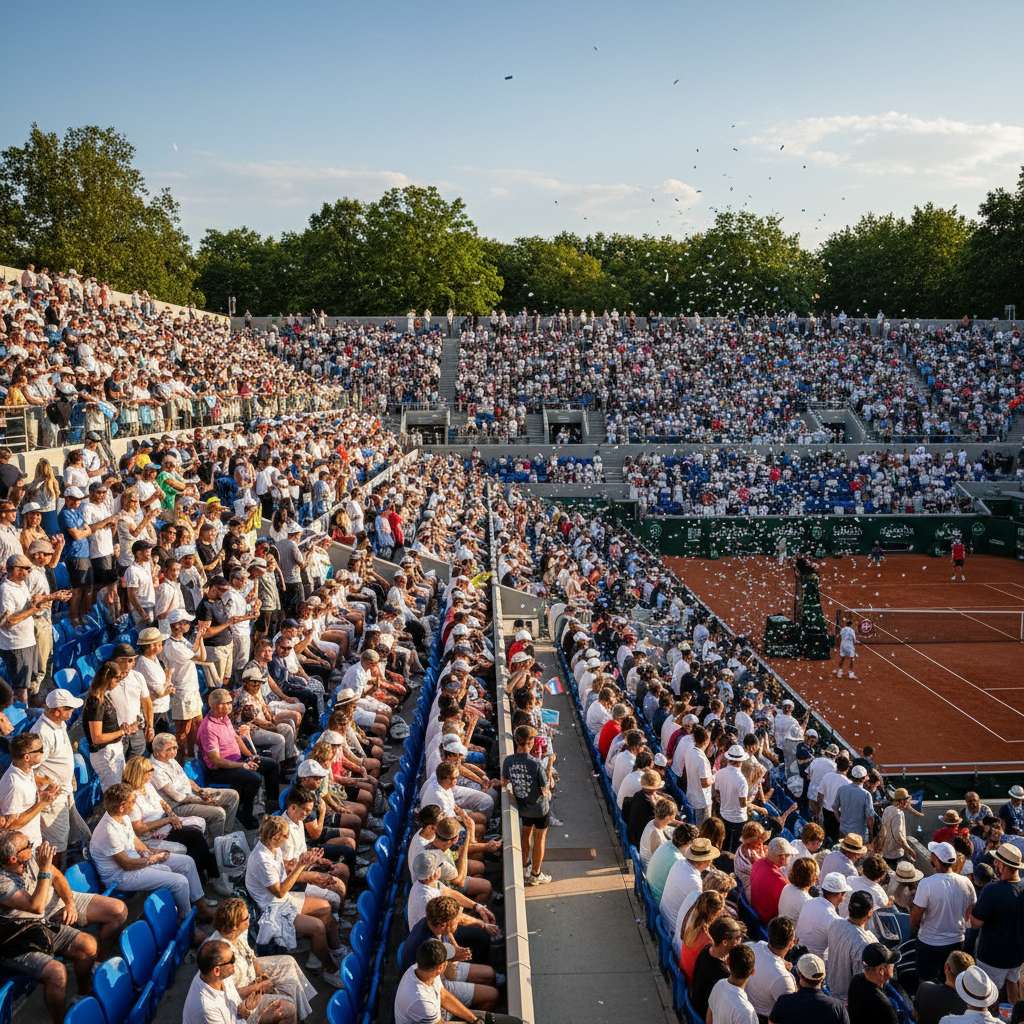 Publikum jubelt beim Tennismatch